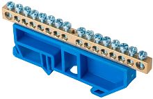 Шина неизолированная EKF PROxima N "ноль" ШНИ-6х9-16-Д-С 16 групп синий картинка 